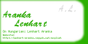 aranka lenhart business card